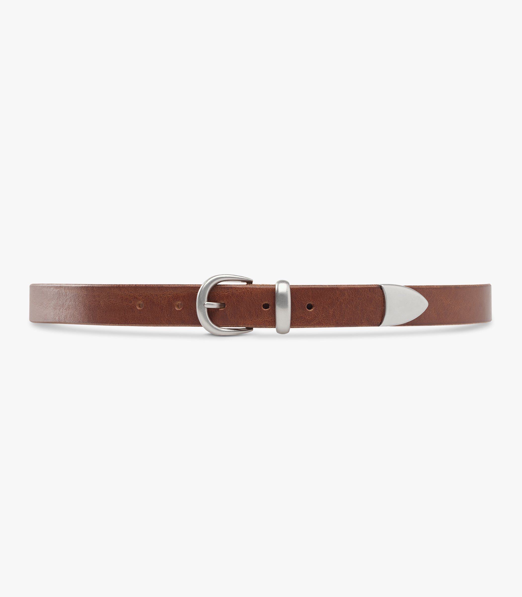 Western Bridle Leather Belt Slim